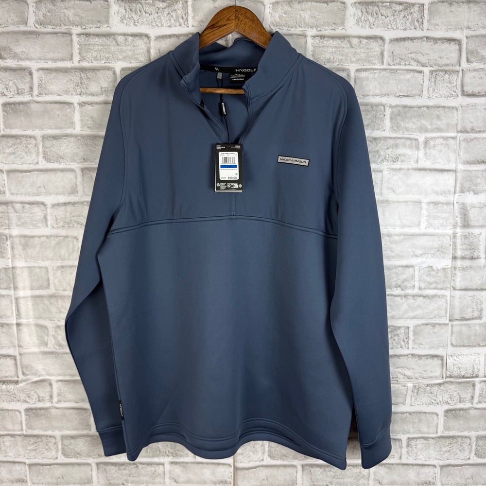 Under Armour Golf Mens Drive Pro Hybrid HZ Storm Pullover Blue 6005666 XL NEW